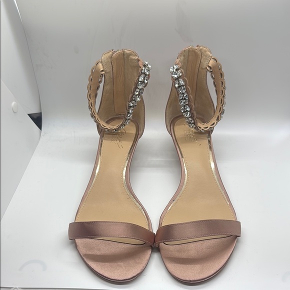 Elegant Women's Sandals with Rhinestone Ankle Strap - Picture 1 of 4
